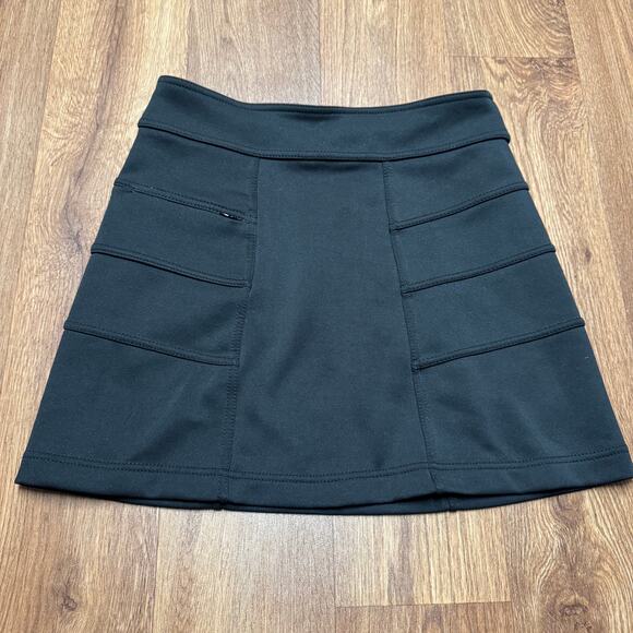 Athleta Womens Black Scuba Skirt Fleece Lined Size XS Warm Winter Layers - Picture 1 of 9